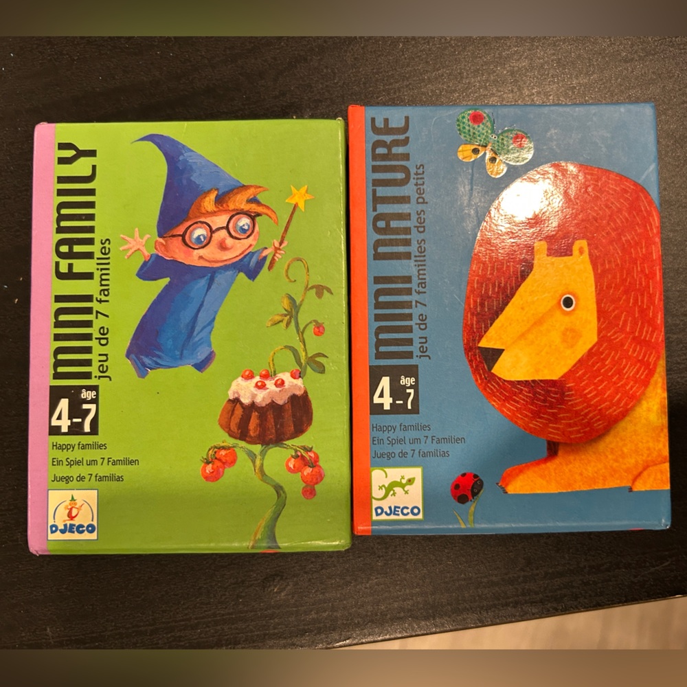 DJECO “Mini Family” & “Mini Nature” Card Games – Bundle – Ages 4-7